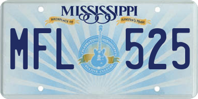 MS license plate MFL525