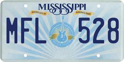MS license plate MFL528
