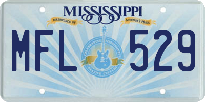 MS license plate MFL529