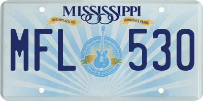 MS license plate MFL530