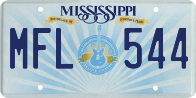 MS license plate MFL544