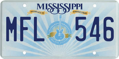 MS license plate MFL546