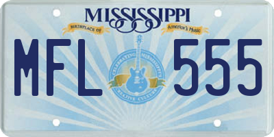 MS license plate MFL555
