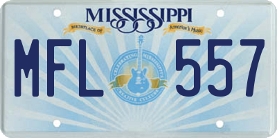 MS license plate MFL557
