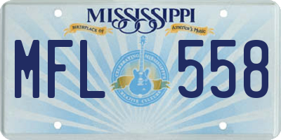 MS license plate MFL558
