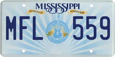 MS license plate MFL559