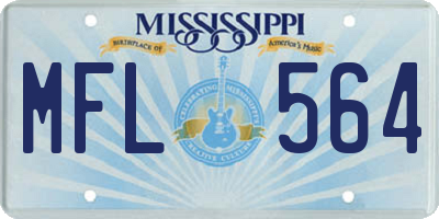 MS license plate MFL564