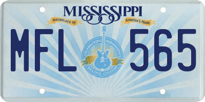 MS license plate MFL565