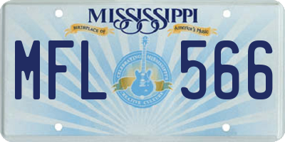 MS license plate MFL566