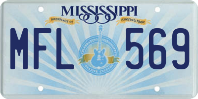 MS license plate MFL569