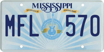 MS license plate MFL570