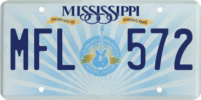 MS license plate MFL572
