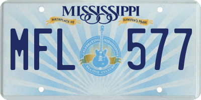 MS license plate MFL577