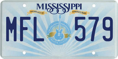 MS license plate MFL579