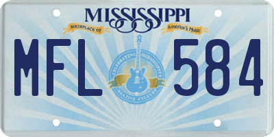 MS license plate MFL584