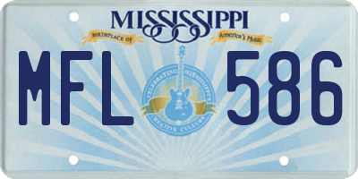 MS license plate MFL586