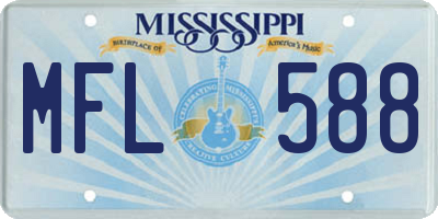MS license plate MFL588