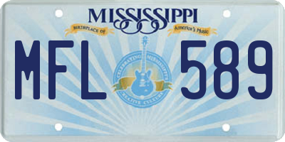 MS license plate MFL589