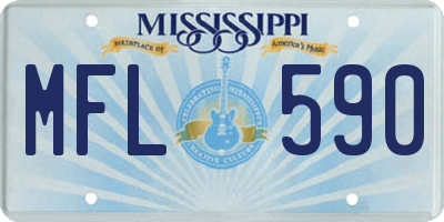 MS license plate MFL590