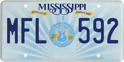 MS license plate MFL592