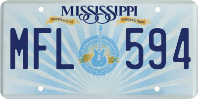 MS license plate MFL594