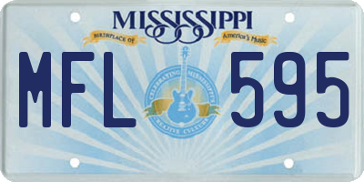 MS license plate MFL595