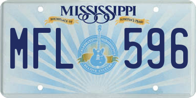 MS license plate MFL596
