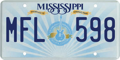 MS license plate MFL598