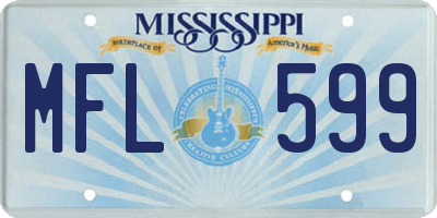 MS license plate MFL599