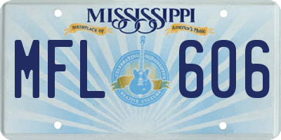 MS license plate MFL606