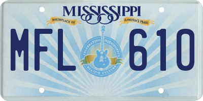 MS license plate MFL610