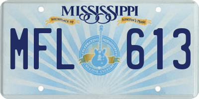 MS license plate MFL613