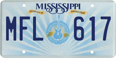 MS license plate MFL617