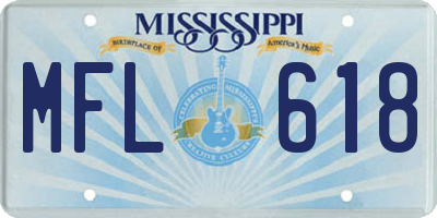 MS license plate MFL618