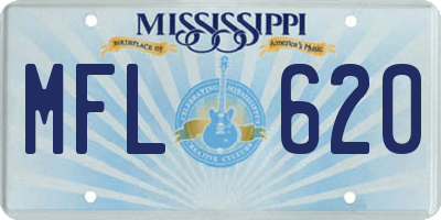 MS license plate MFL620