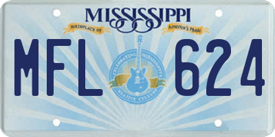 MS license plate MFL624