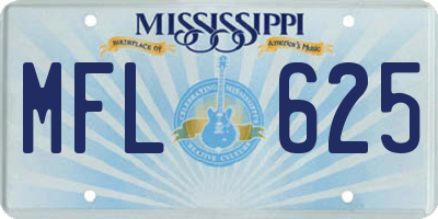 MS license plate MFL625