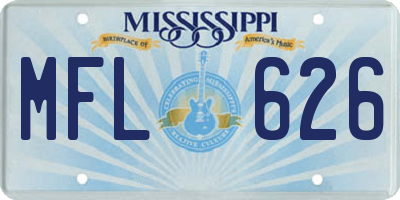MS license plate MFL626