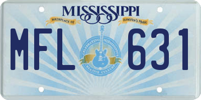 MS license plate MFL631