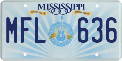 MS license plate MFL636