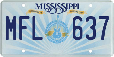 MS license plate MFL637