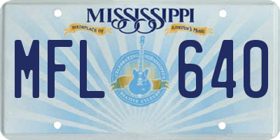 MS license plate MFL640