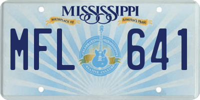 MS license plate MFL641