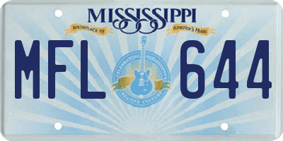 MS license plate MFL644