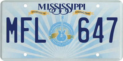 MS license plate MFL647