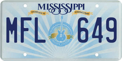 MS license plate MFL649