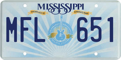 MS license plate MFL651
