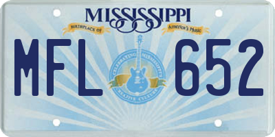 MS license plate MFL652