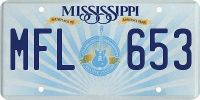 MS license plate MFL653