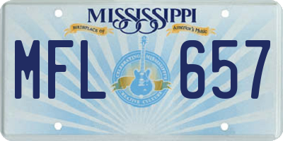MS license plate MFL657
